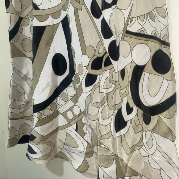 Womens Kate Hill Vintage Y2K Aztec Floral print Silk and Linen Midi Skirt S: 10 - Picture 10 of 14